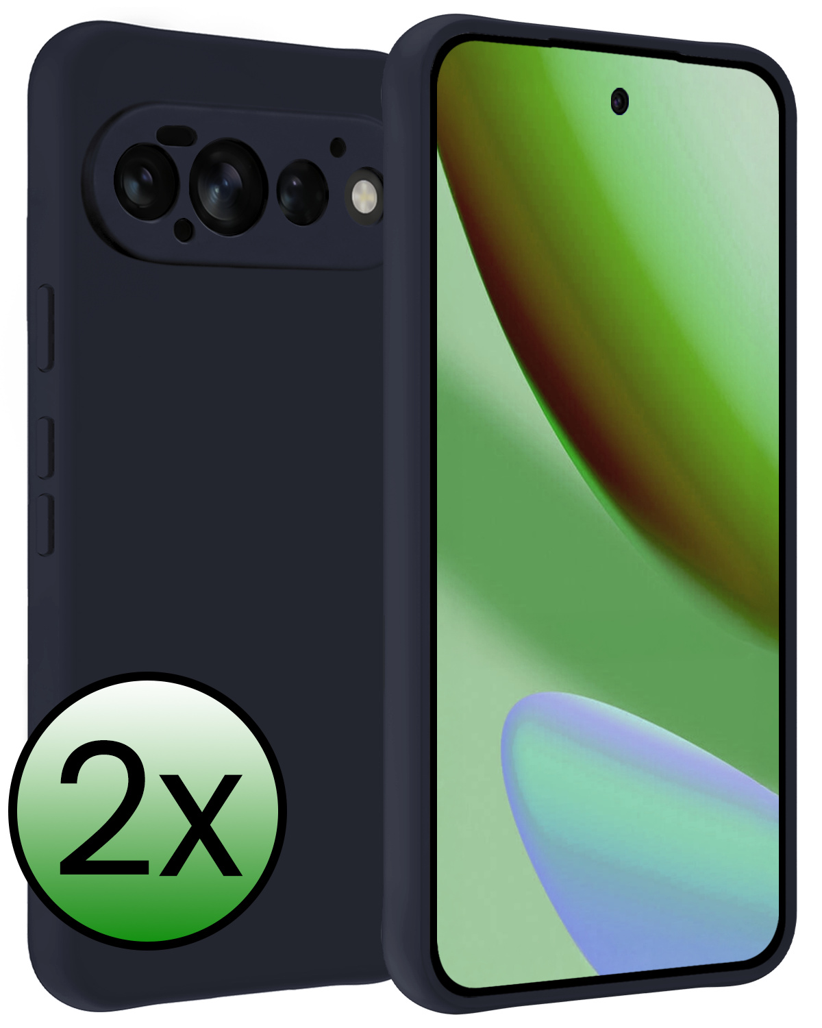 BASEY. BASEY. Google Pixel 11 Pro Hoesje Siliconen - Donkerblauw - 2 PACK