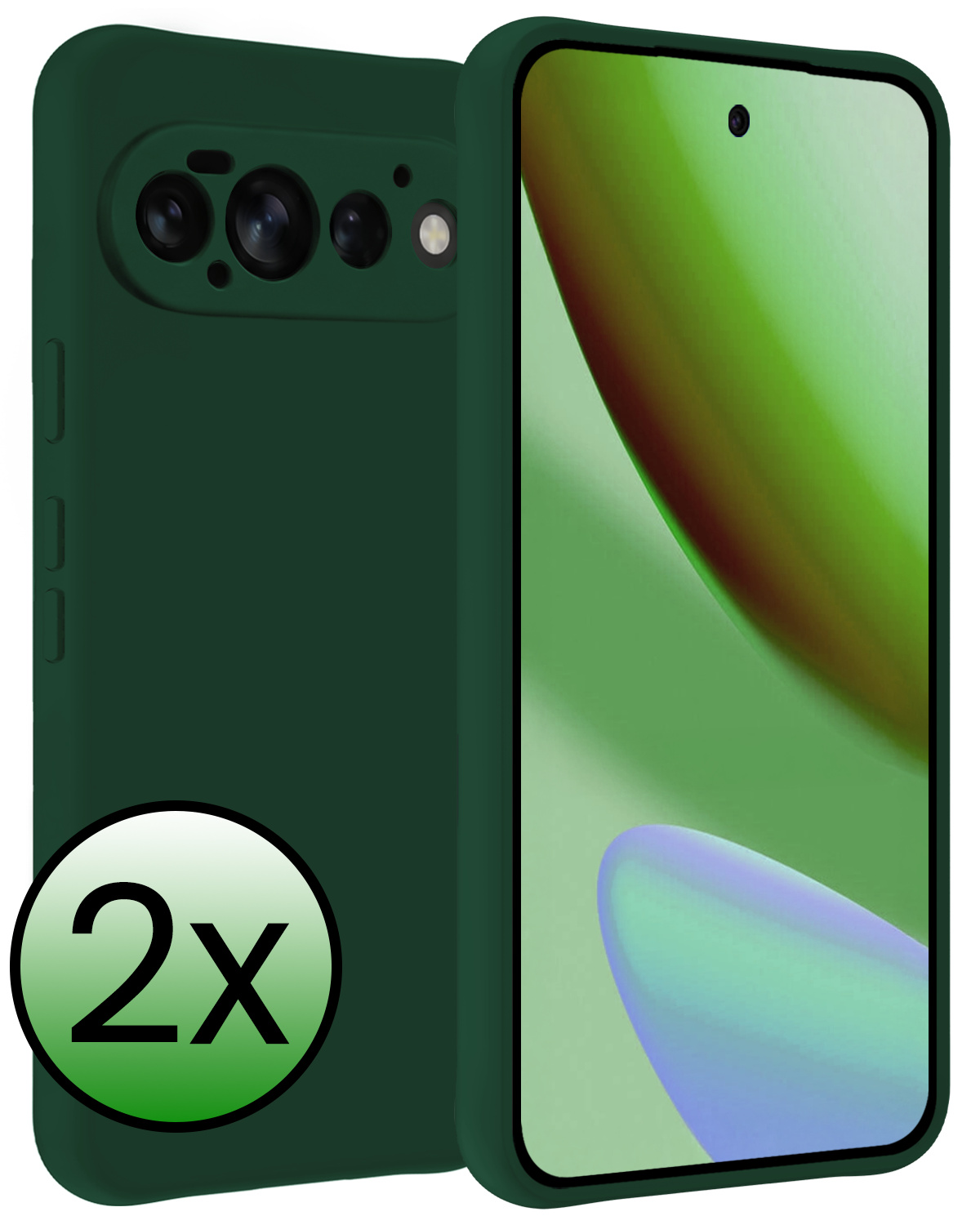 BASEY. BASEY. Google Pixel 11 Pro Hoesje Siliconen - Donkergroen - 2 PACK