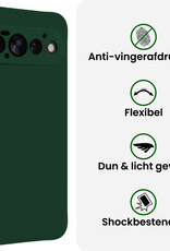 BASEY. BASEY. Google Pixel 11 Pro Hoesje Siliconen Met 2x Screenprotector - Donkergroen