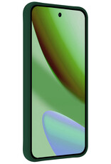 BASEY. BASEY. Google Pixel 11 Pro Hoesje Siliconen Met 2x Screenprotector - Donkergroen