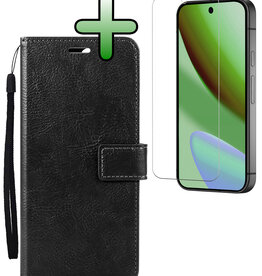 BASEY. BASEY. Google Pixel 11 Pro Hoesje Bookcase Met Screenprotector - Zwart