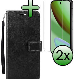 BASEY. BASEY. Google Pixel 11 Pro Hoesje Bookcase Met 2x Screenprotector - Zwart
