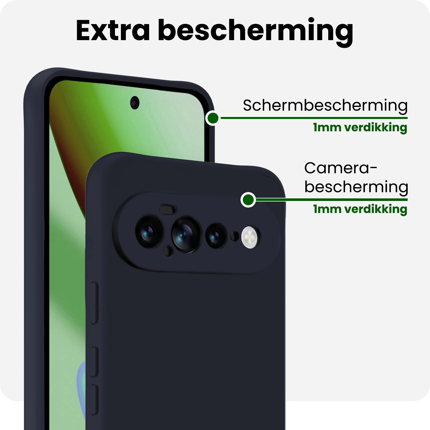 BASEY. BASEY. Google Pixel 11 Pro XL Hoesje Siliconen - Donkerblauw
