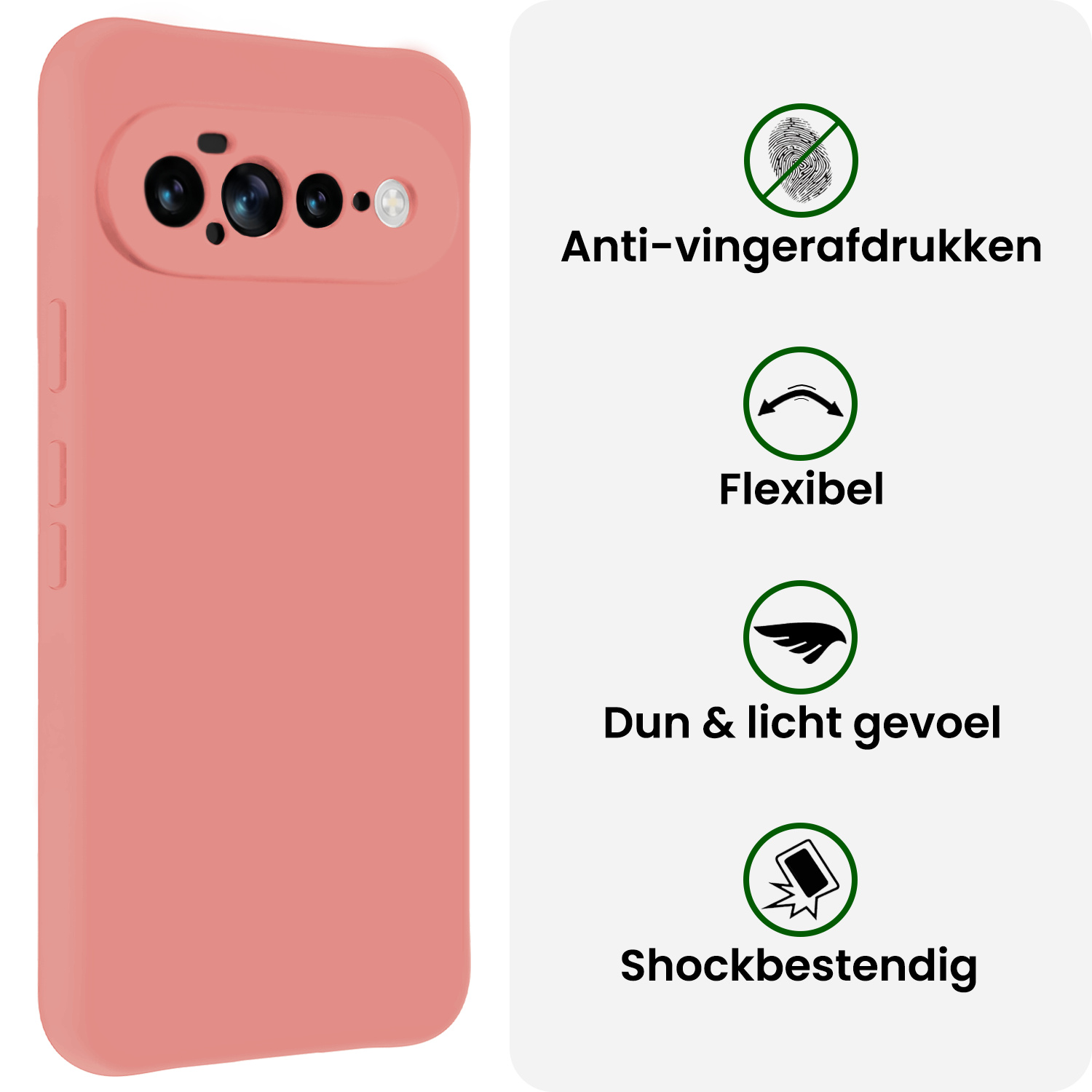 BASEY. BASEY. Google Pixel 11 Pro XL Hoesje Siliconen - Lichtroze