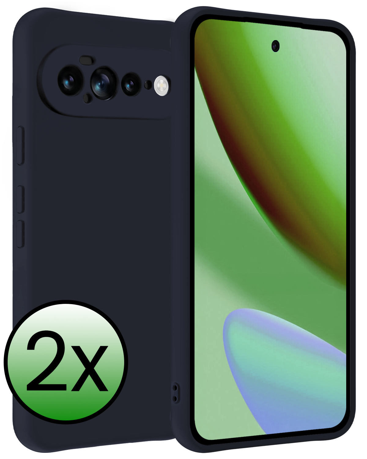 BASEY. BASEY. Google Pixel 11 Pro XL Hoesje Siliconen - Donkerblauw - 2 PACK