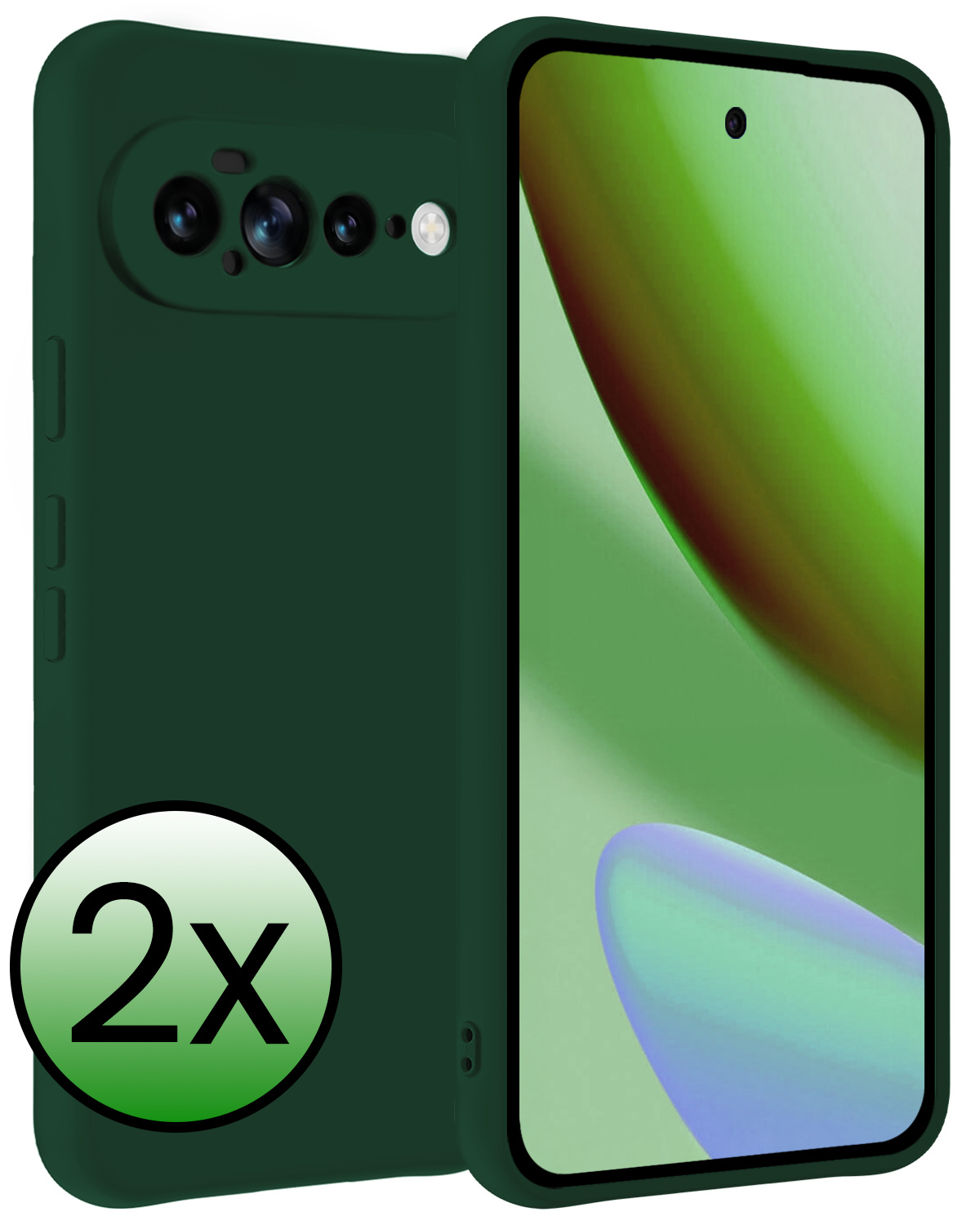 BASEY. BASEY. Google Pixel 11 Pro XL Hoesje Siliconen - Donkergroen - 2 PACK