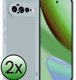 BASEY. BASEY. Google Pixel 11 Pro XL Hoesje Siliconen - Lichtblauw - 2 PACK