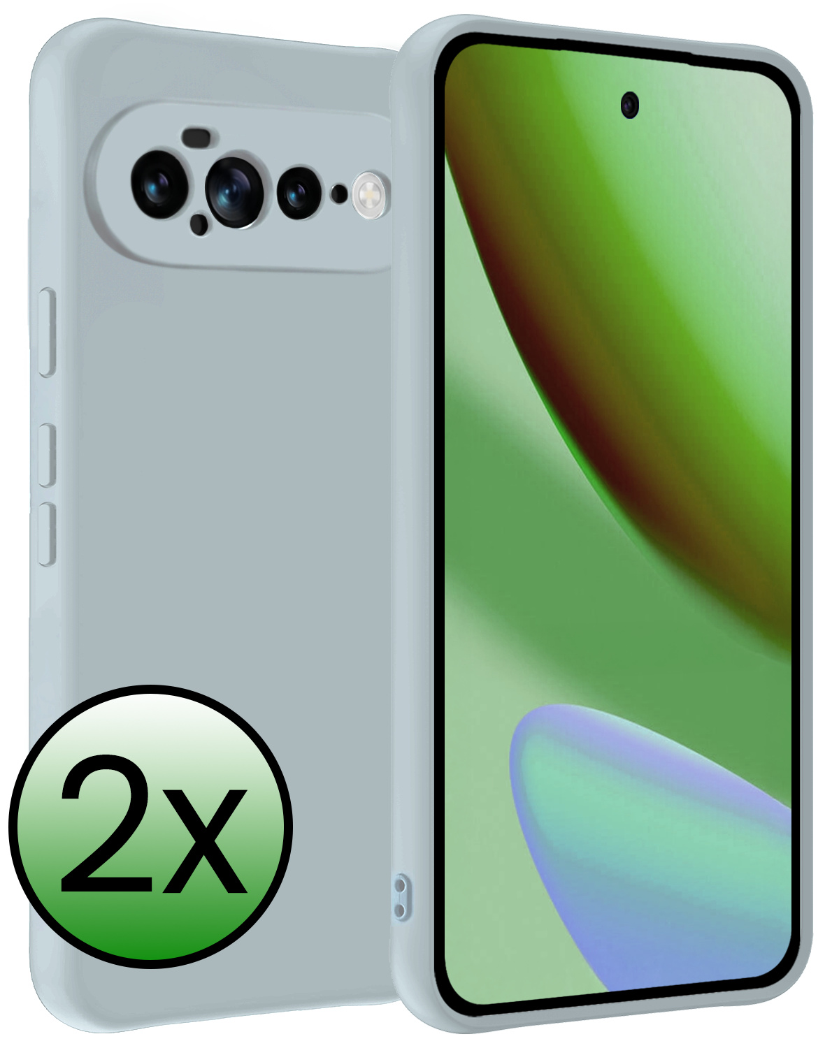 BASEY. BASEY. Google Pixel 11 Pro XL Hoesje Siliconen - Lichtblauw - 2 PACK