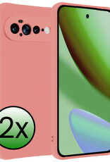 BASEY. BASEY. Google Pixel 11 Pro XL Hoesje Siliconen - Lichtroze - 2 PACK