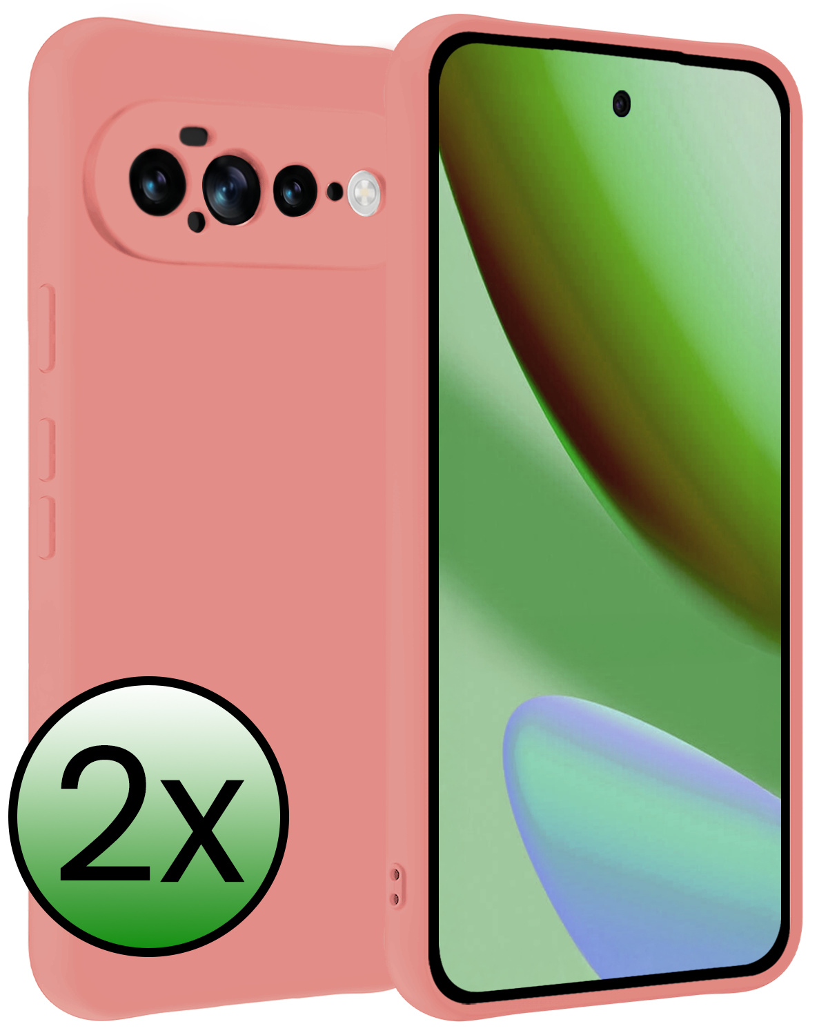 BASEY. BASEY. Google Pixel 11 Pro XL Hoesje Siliconen - Lichtroze - 2 PACK
