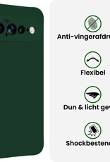 BASEY. BASEY. Google Pixel 11 Pro XL Hoesje Siliconen Met Screenprotector - Donkergroen