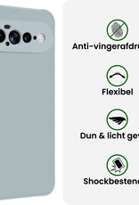 BASEY. BASEY. Google Pixel 11 Pro XL Hoesje Siliconen Met Screenprotector - Lichtblauw