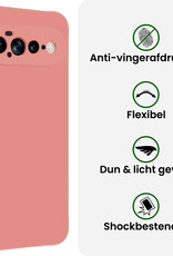 BASEY. BASEY. Google Pixel 11 Pro XL Hoesje Siliconen Met Screenprotector - Lichtroze