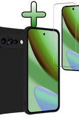BASEY. BASEY. Google Pixel 11 Pro XL Hoesje Siliconen Met Screenprotector - Zwart