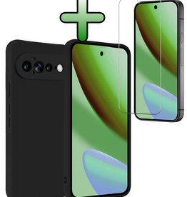 BASEY. BASEY. Google Pixel 11 Pro XL Hoesje Siliconen Met Screenprotector - Zwart