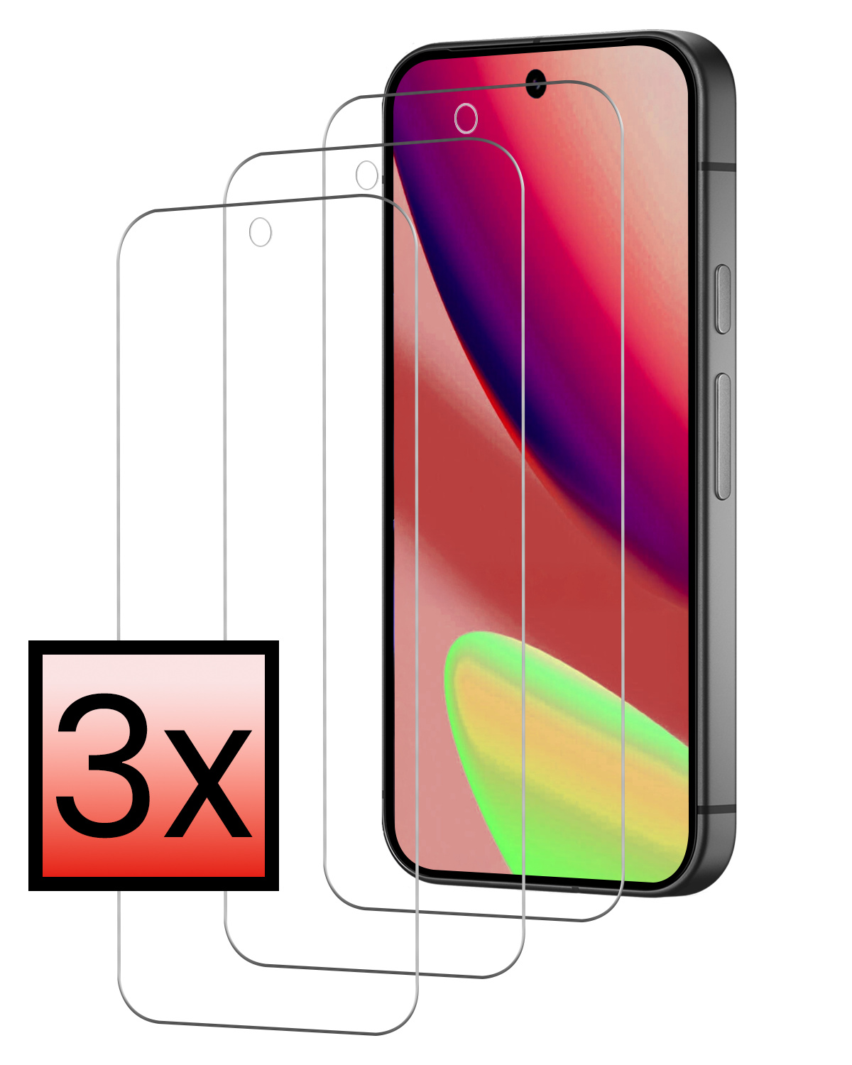 NoXx NoXx Google Pixel 11 Screenprotector Glas - 3 PACK