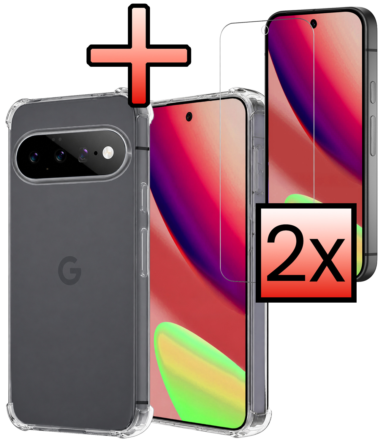 NoXx NoXx Google Pixel 11 Hoesje Shockproof Met 2x Screenprotector