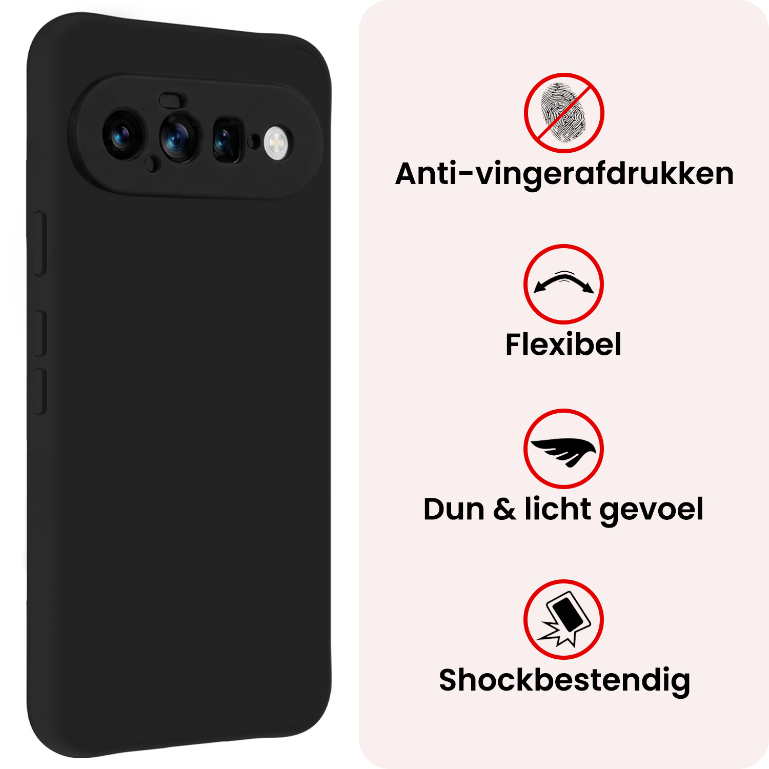 NoXx NoXx Google Pixel 11 Hoesje Siliconen - Zwart