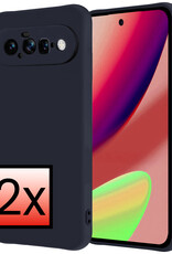 NoXx NoXx Google Pixel 11 Hoesje Siliconen - Donkerblauw - 2 PACK