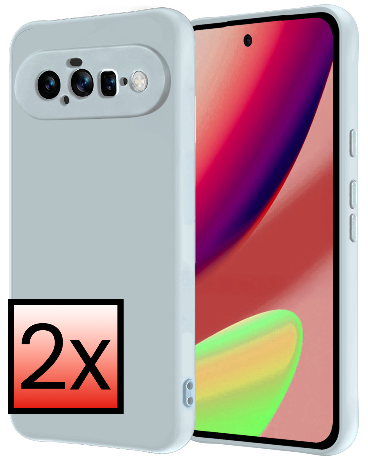 NoXx NoXx Google Pixel 11 Hoesje Siliconen - Lichtblauw - 2 PACK