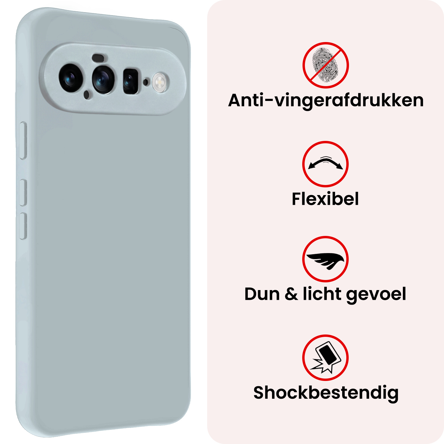 NoXx NoXx Google Pixel 11 Hoesje Siliconen - Lichtblauw - 2 PACK