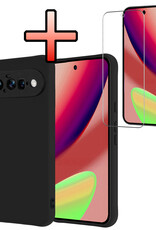 NoXx NoXx Google Pixel 11 Hoesje Siliconen Met Screenprotector - Zwart