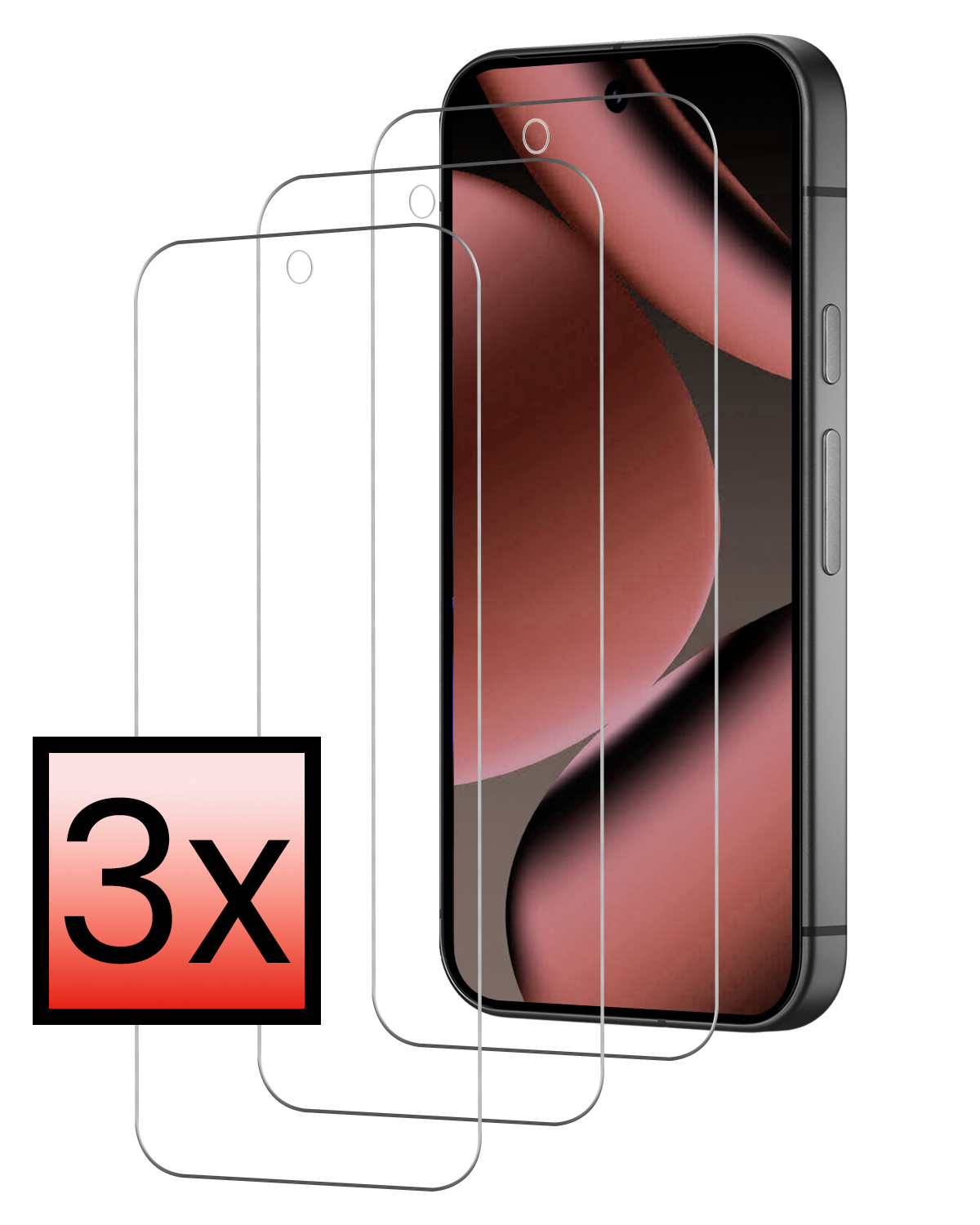 NoXx NoXx Google Pixel 11 Pro Screenprotector Glas - 3 PACK