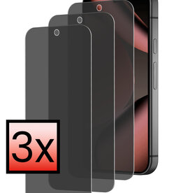 NoXx NoXx Google Pixel 11 Pro Screenprotector Glas Privacy - 3 PACK