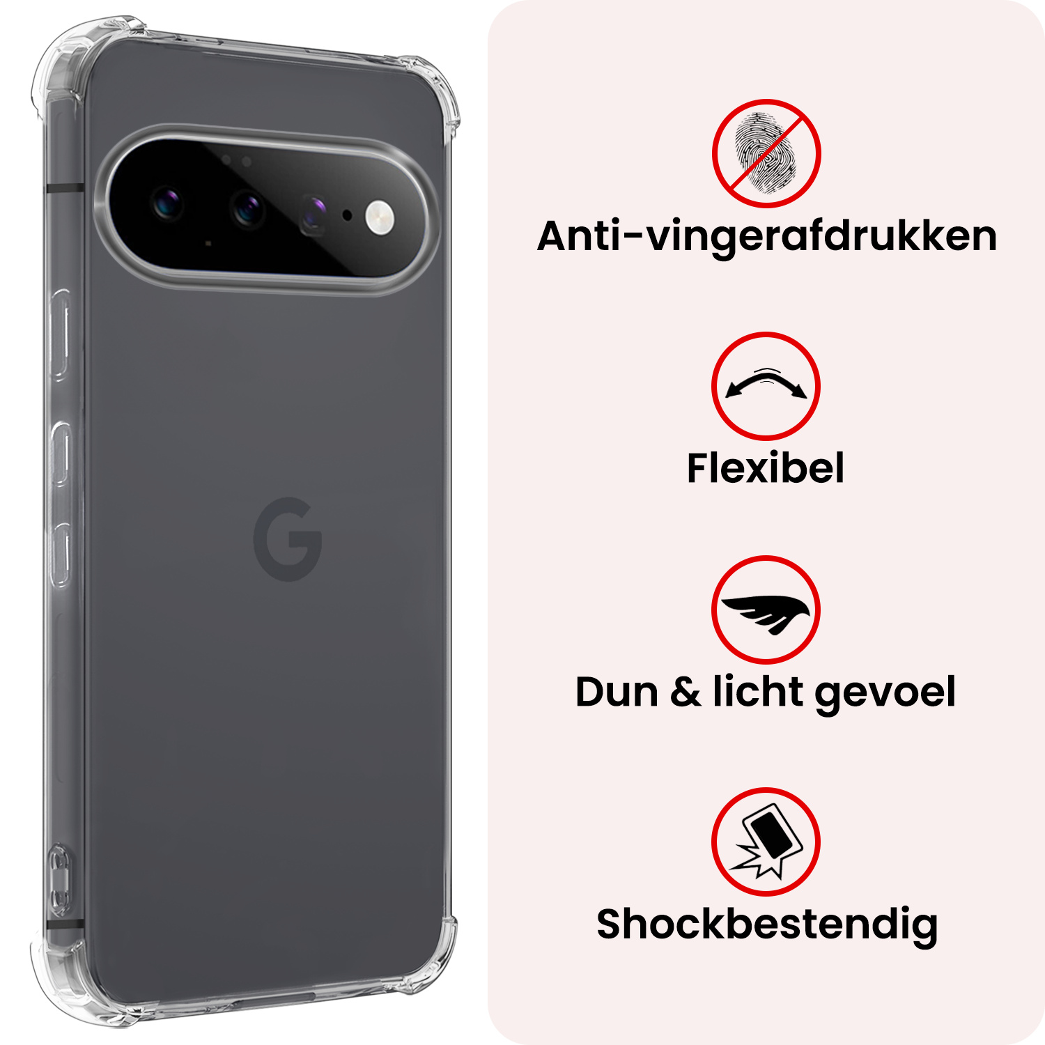 NoXx NoXx Google Pixel 11 Pro Hoesje Shockproof - Transparant