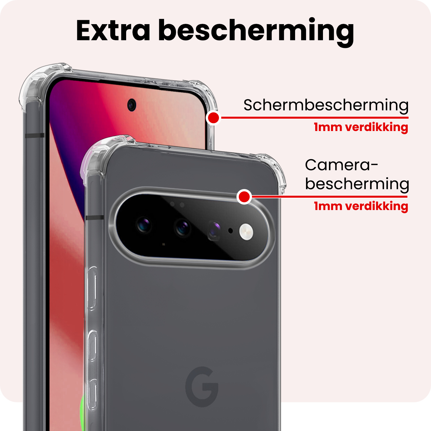 NoXx NoXx Google Pixel 11 Pro Hoesje Shockproof - Transparant