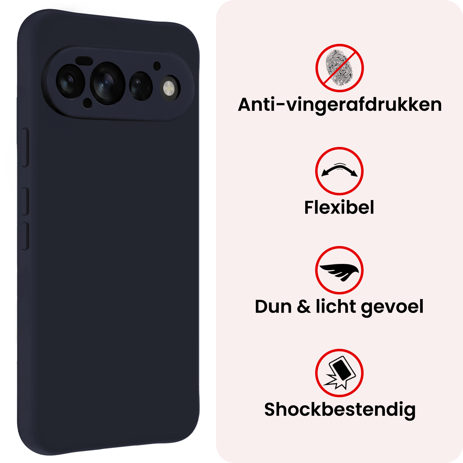 NoXx NoXx Google Pixel 11 Pro Hoesje Siliconen - Donkerblauw