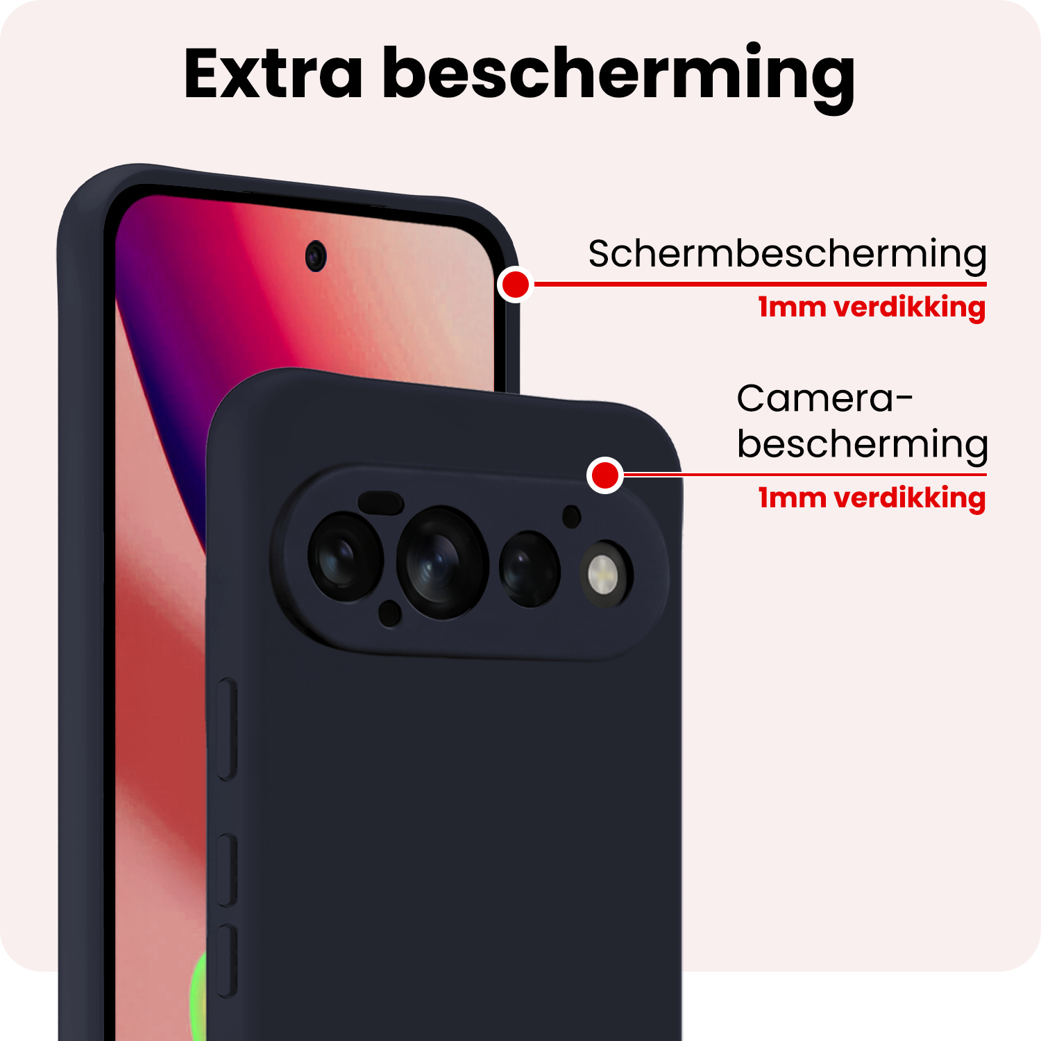 NoXx NoXx Google Pixel 11 Pro Hoesje Siliconen - Donkerblauw