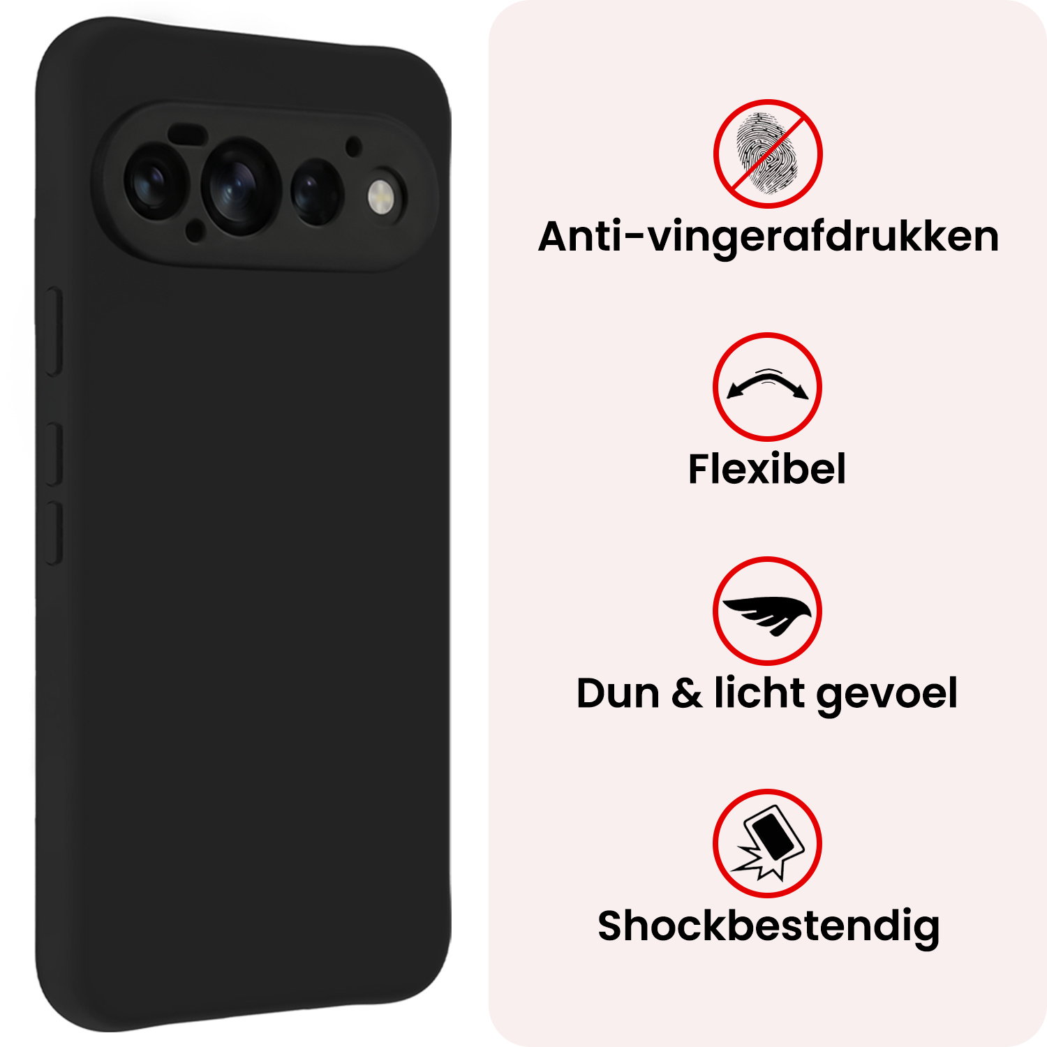 NoXx NoXx Google Pixel 11 Pro Hoesje Siliconen - Zwart - 2 PACK