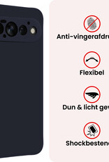 NoXx NoXx Google Pixel 11 Pro Hoesje Siliconen Met Screenprotector - Donkerblauw