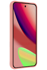 NoXx NoXx Google Pixel 11 Pro Hoesje Siliconen Met Screenprotector - Lichtroze
