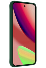 NoXx NoXx Google Pixel 11 Pro Hoesje Siliconen Met 2x Screenprotector - Donkergroen