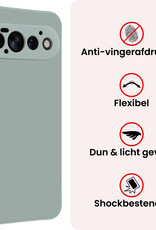 NoXx NoXx Google Pixel 11 Pro Hoesje Siliconen Met 2x Screenprotector - Lichtblauw