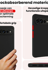 NoXx NoXx Google Pixel 11 Pro Hoesje Siliconen Met 2x Screenprotector - Zwart