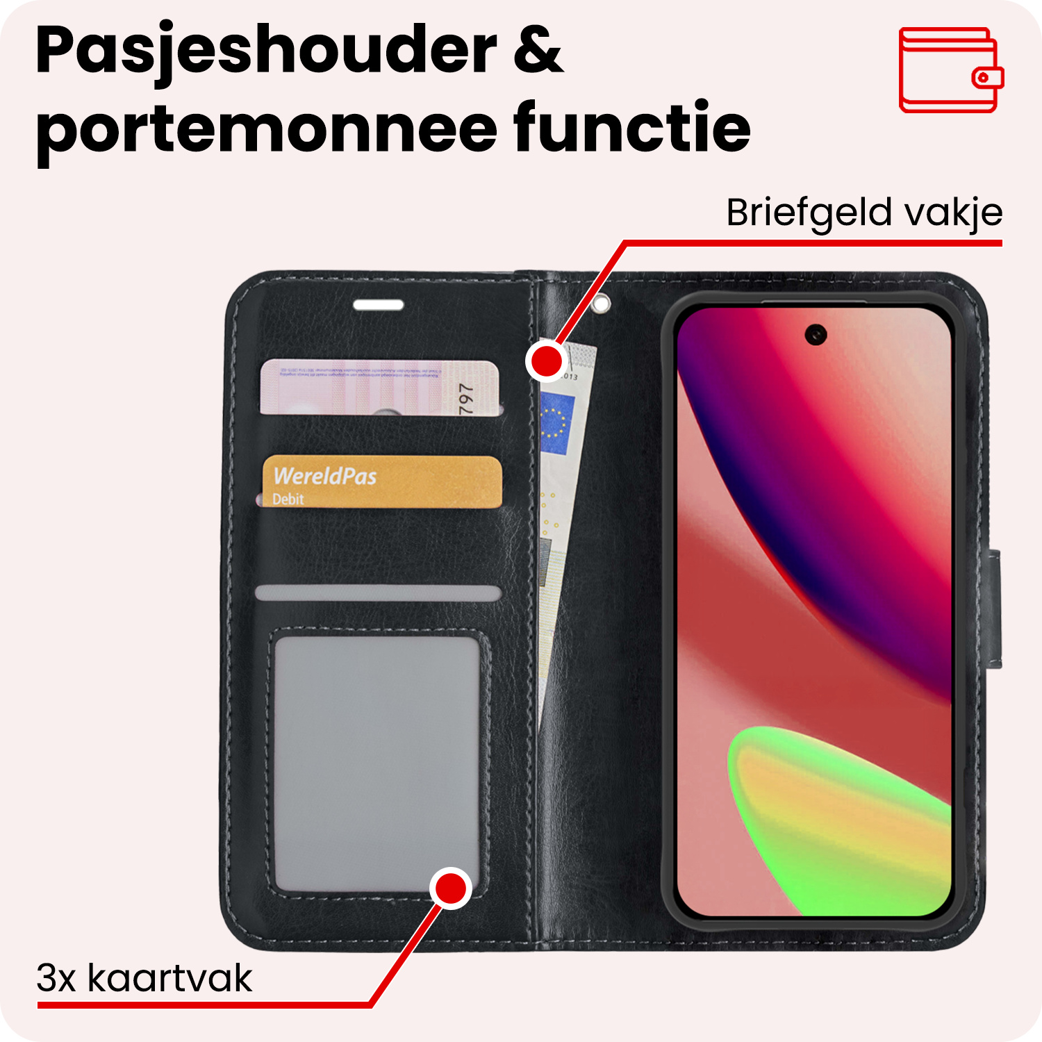 NoXx NoXx Google Pixel 11 Pro Hoesje Bookcase - Zwart