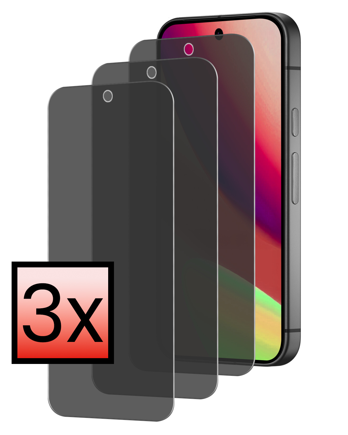NoXx NoXx Google Pixel 11 Pro XL Screenprotector Glas Privacy - 3 PACK