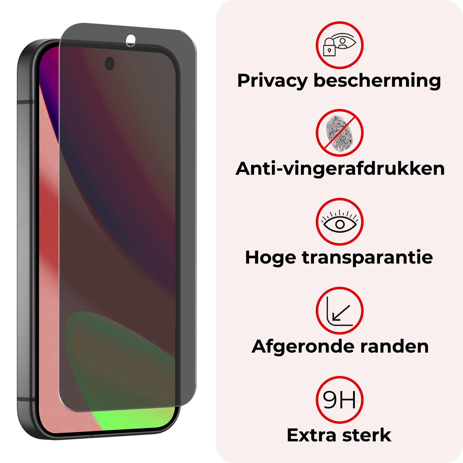 NoXx NoXx Google Pixel 11 Pro XL Screenprotector Glas Privacy - 3 PACK