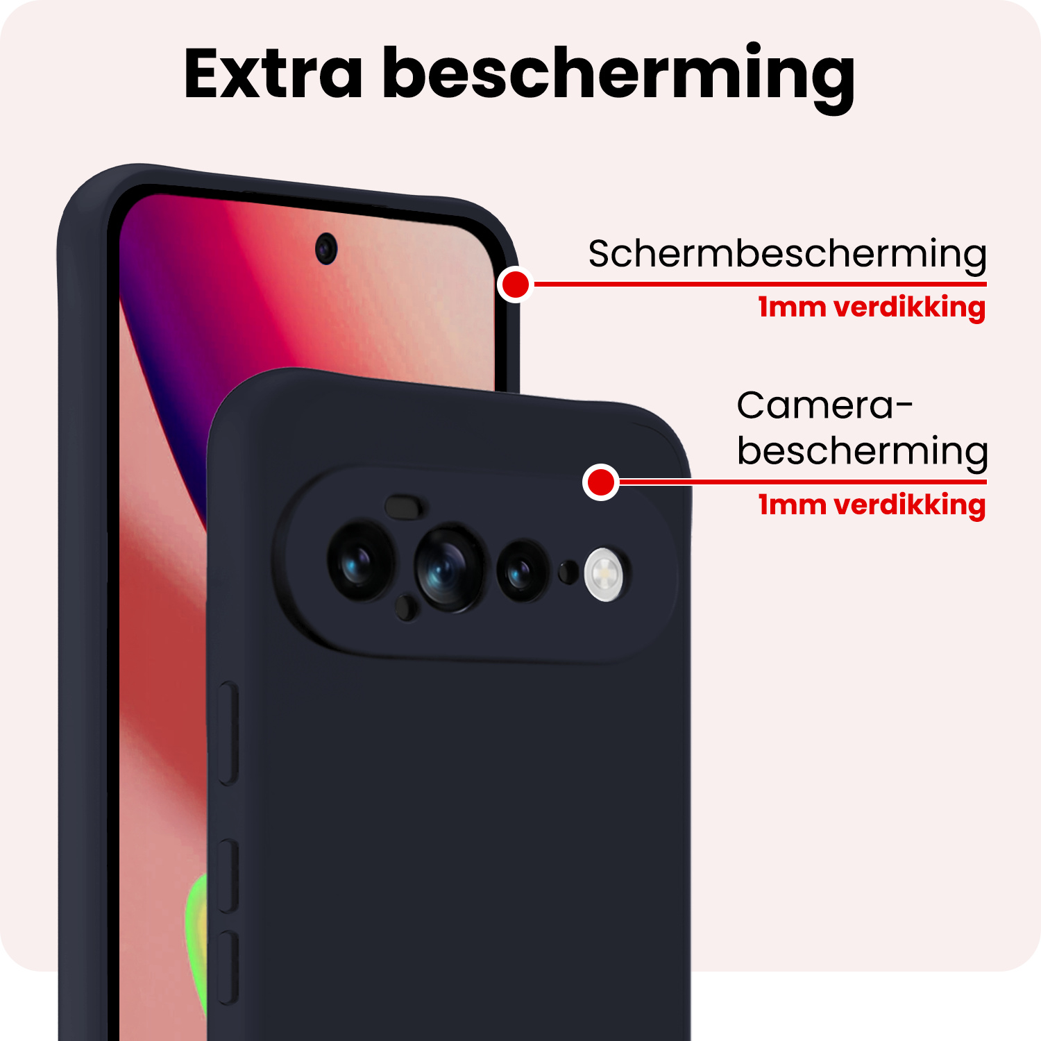 NoXx NoXx Google Pixel 11 Pro XL Hoesje Siliconen - Donkerblauw