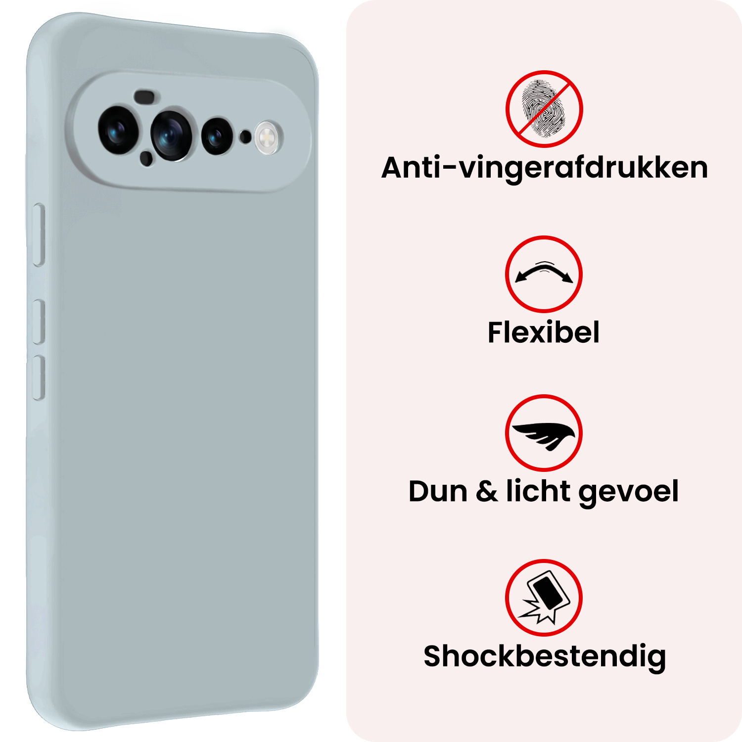 NoXx NoXx Google Pixel 11 Pro XL Hoesje Siliconen - Lichtblauw