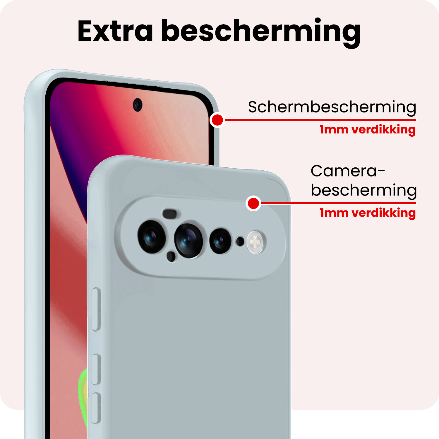 NoXx NoXx Google Pixel 11 Pro XL Hoesje Siliconen - Lichtblauw