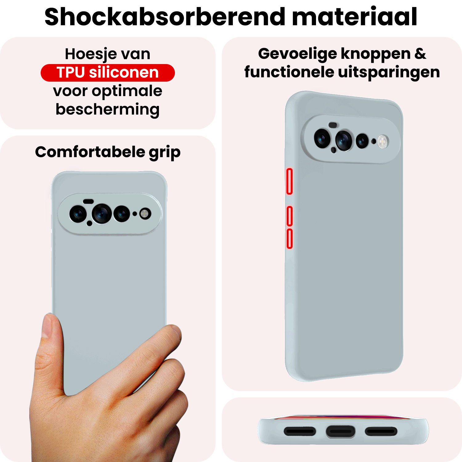 NoXx NoXx Google Pixel 11 Pro XL Hoesje Siliconen - Lichtblauw