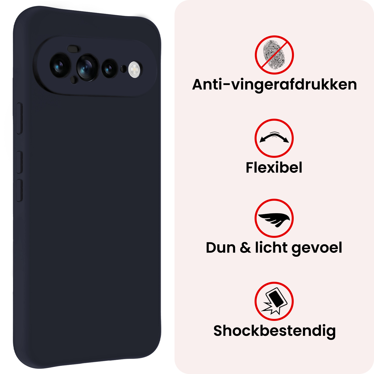 NoXx NoXx Google Pixel 11 Pro XL Hoesje Siliconen - Donkerblauw - 2 PACK