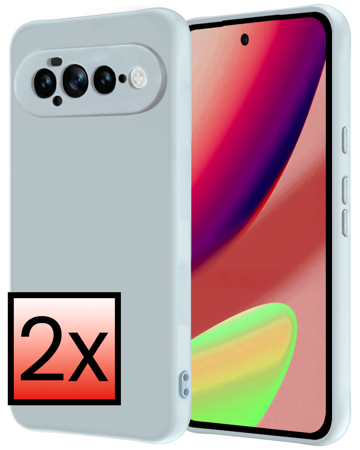NoXx NoXx Google Pixel 11 Pro XL Hoesje Siliconen - Lichtblauw - 2 PACK