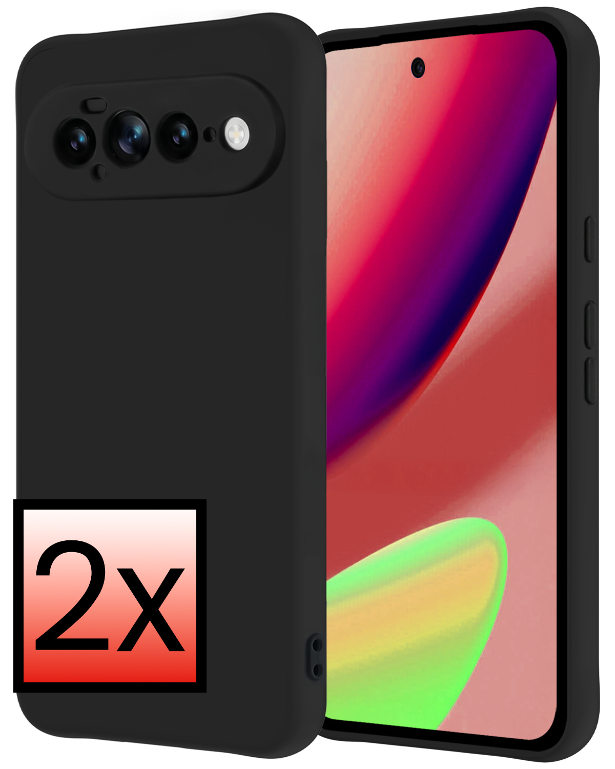NoXx NoXx Google Pixel 11 Pro XL Hoesje Siliconen - Zwart - 2 PACK