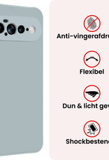NoXx NoXx Google Pixel 11 Pro XL Hoesje Siliconen Met Screenprotector - Lichtblauw