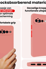 NoXx NoXx Google Pixel 11 Pro XL Hoesje Siliconen Met Screenprotector - Lichtroze